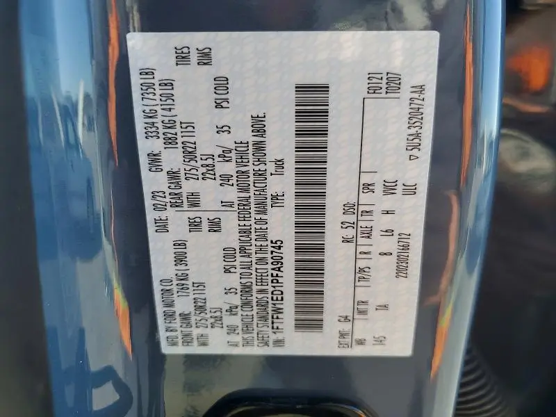 2023 FORD F150 SUPERCREW  