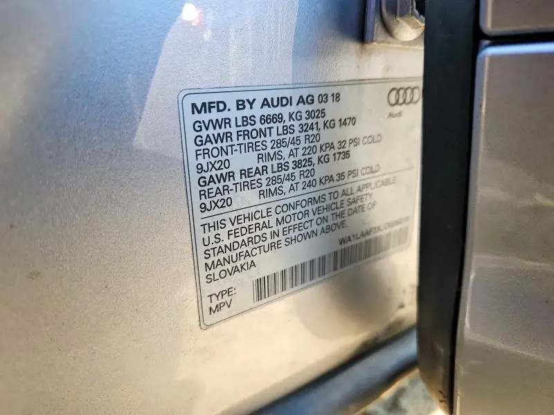 2018 AUDI Q7 PREMIUM PLUS  