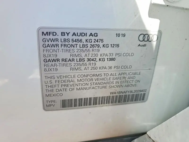 2020 AUDI Q5 PREMIUM PLUS  