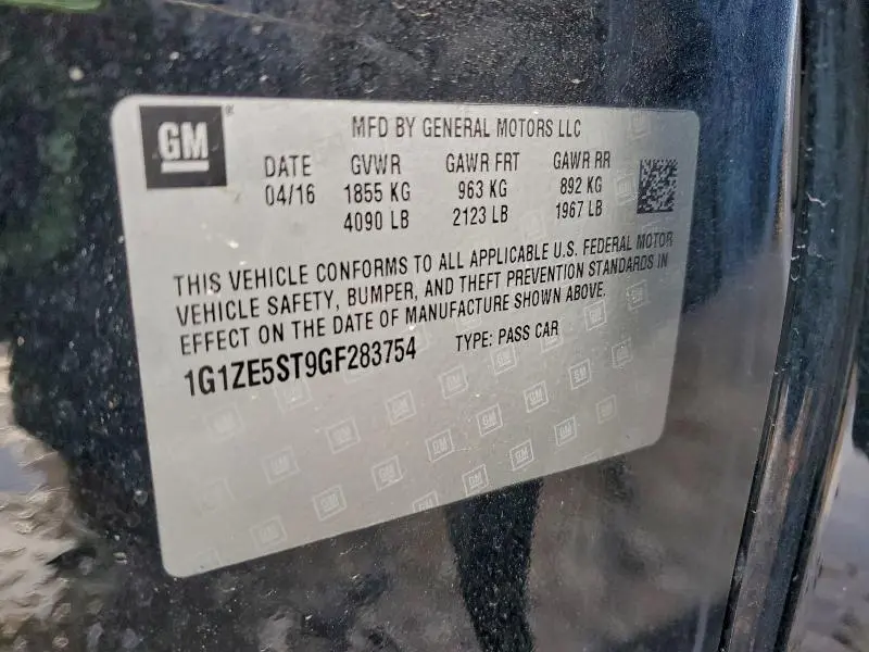 2016 CHEVROLET MALIBU LT  