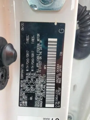 2020 TOYOTA 4RUNNER SR5/SR5 PREMIUM  