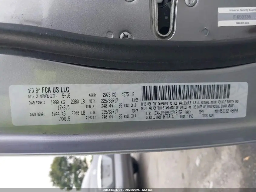 2016 JEEP PATRIOT HIGH ALTITUDE EDITION