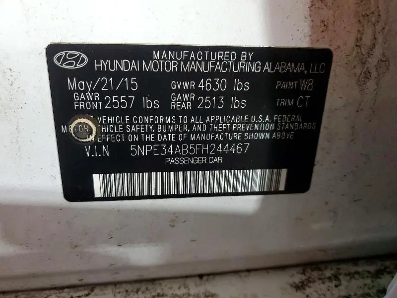 2015 HYUNDAI SONATA LIMITED 2.0T  
