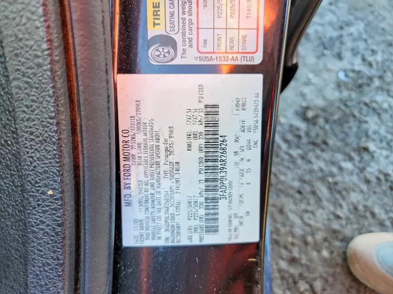 2010 FORD FUSION HYBRID  