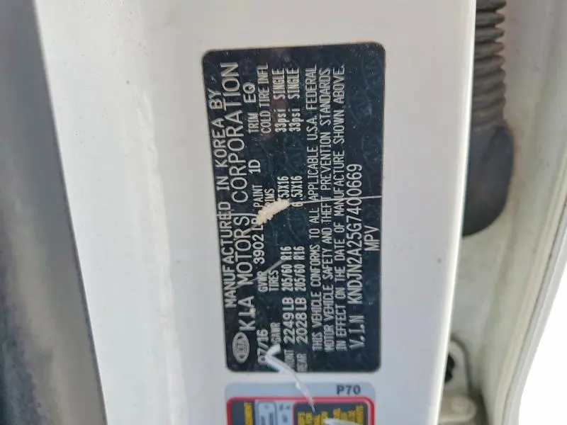 2016 KIA SOUL BASE  
