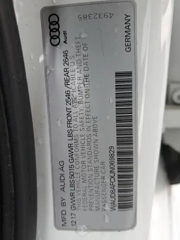 2018 AUDI A6 PREMIUM PLUS  