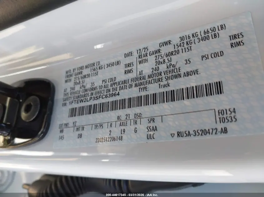 2025 FORD F-150 STX