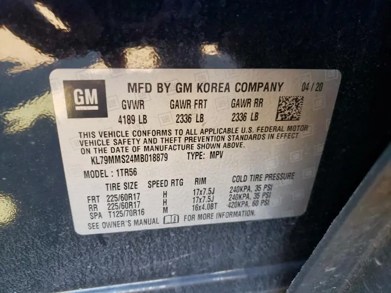 2021 CHEVROLET TRAILBLAZER LS  