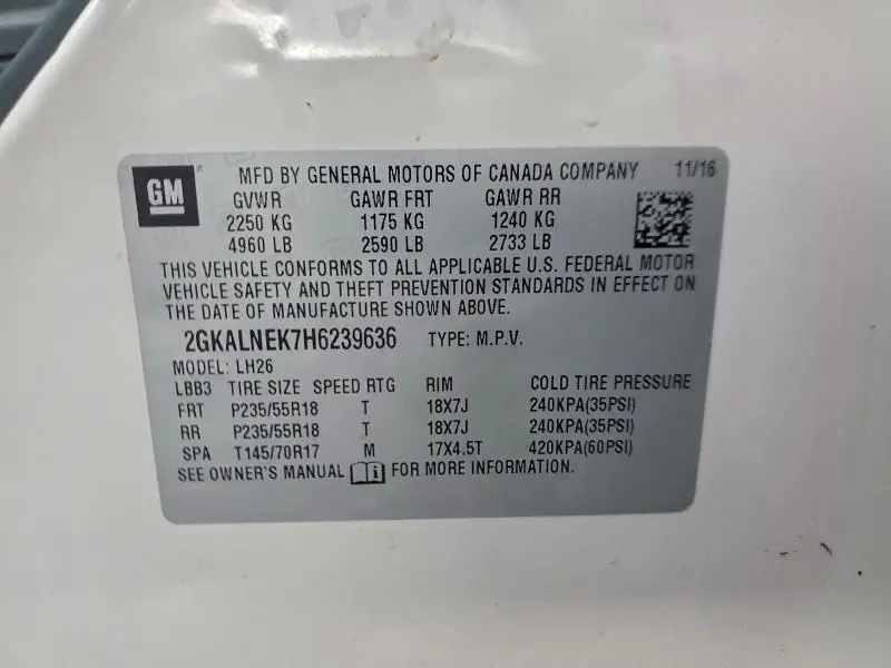 2017 GMC TERRAIN SLE  