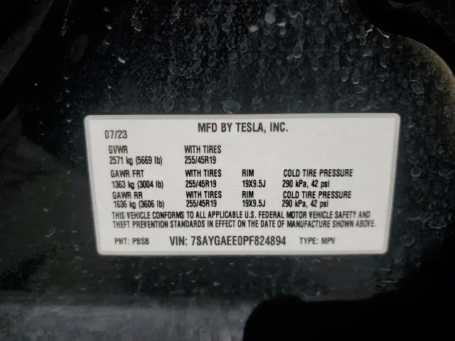 2023 TESLA MODEL Y 