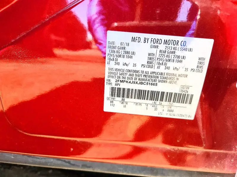 2018 FORD EDGE SEL  
