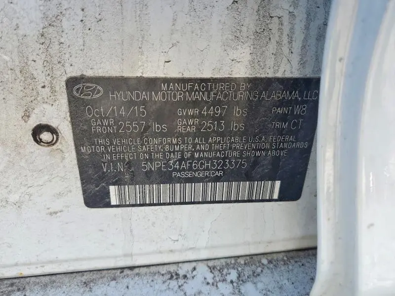 2016 HYUNDAI SONATA SPORT  