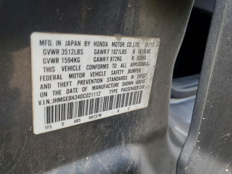 2013 HONDA FIT   