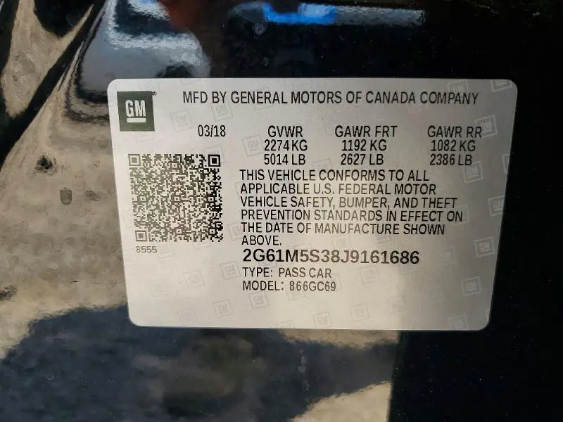 2018 CADI XTS LUXURY