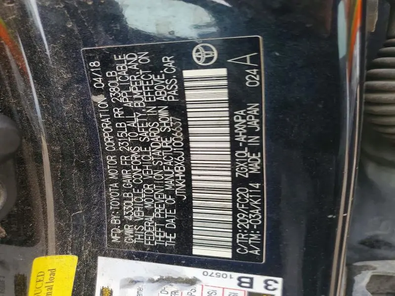 2018 TOYOTA C-HR XLE  
