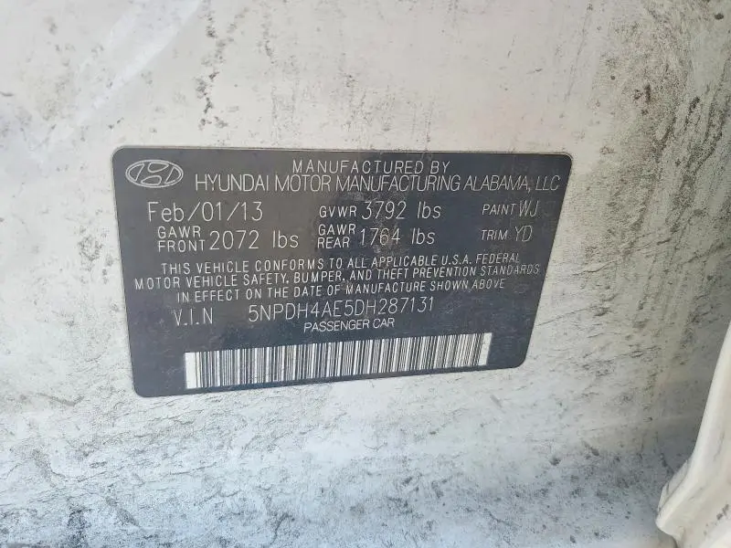 2013 HYUNDAI ELANTRA GLS  