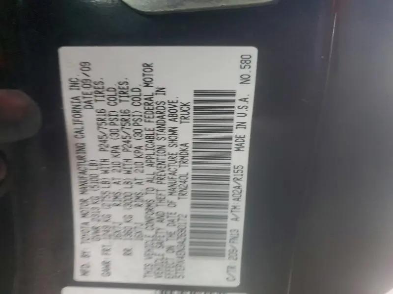 2010 TOYOTA TACOMA BASE  