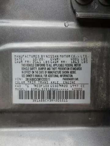 2021 NISSAN SENTRA SV  