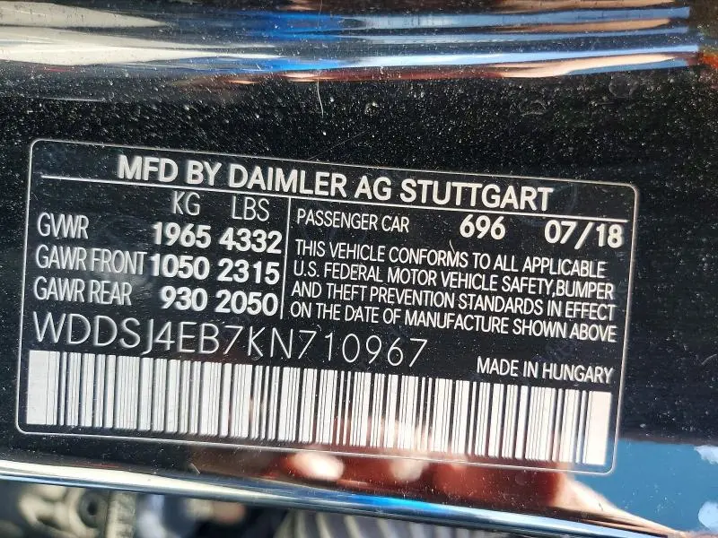 2019 MERCEDES-BENZ CLA 250  