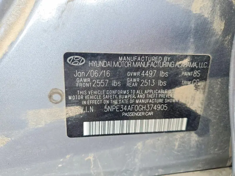 2016 HYUNDAI SONATA SPORT  