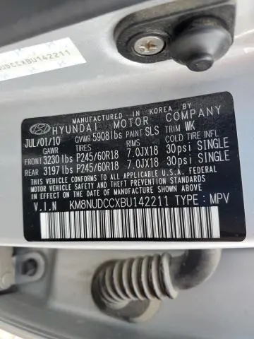 2011 HYUNDAI VERACRUZ GLS  
