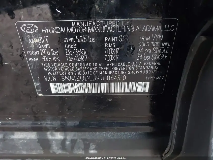 2018 HYUNDAI SANTA FE SPORT 2.4L