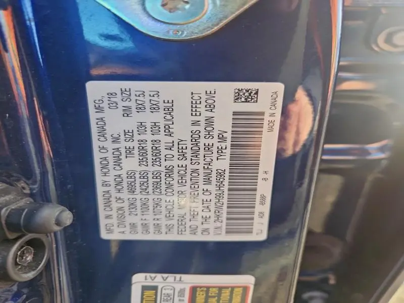 2018 HONDA CR-V TOURING  