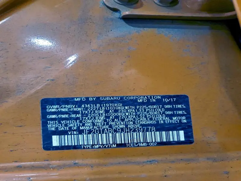 2018 SUBARU CROSSTREK PREMIUM  