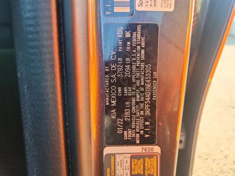 2022 KIA FORTE GT LINE  