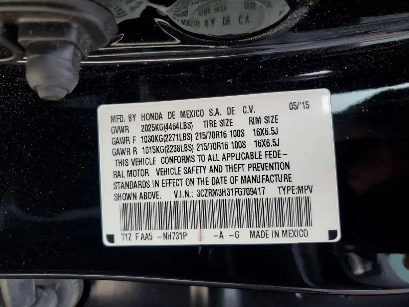 2015 HONDA CR-V LX  