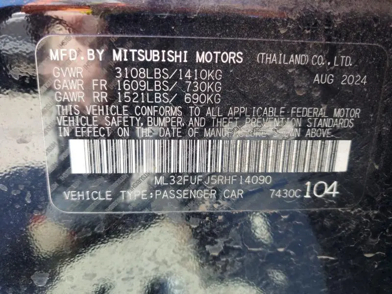 2024 MITSUBISHI MIRAGE G4 ES  