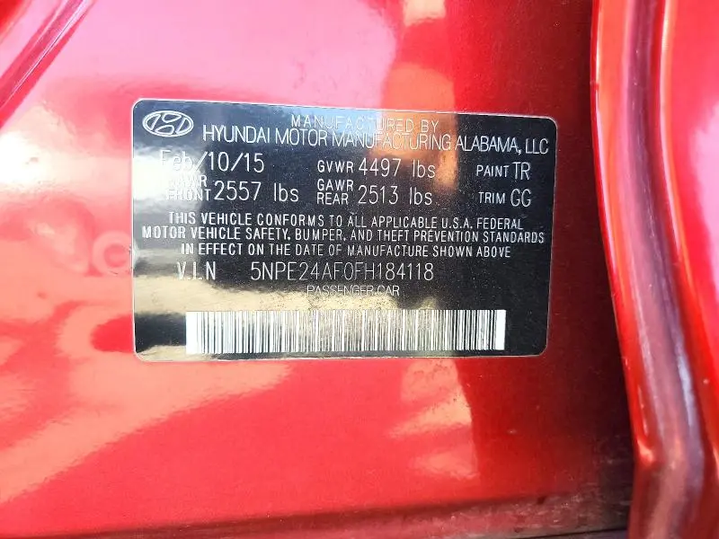 2015 HYUNDAI SONATA SE  