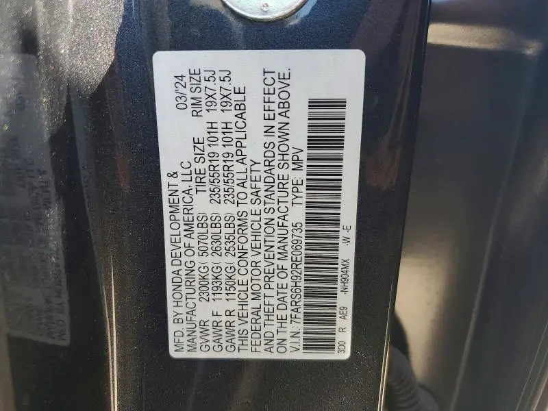 2024 HONDA CR-V SPORT TOURING  