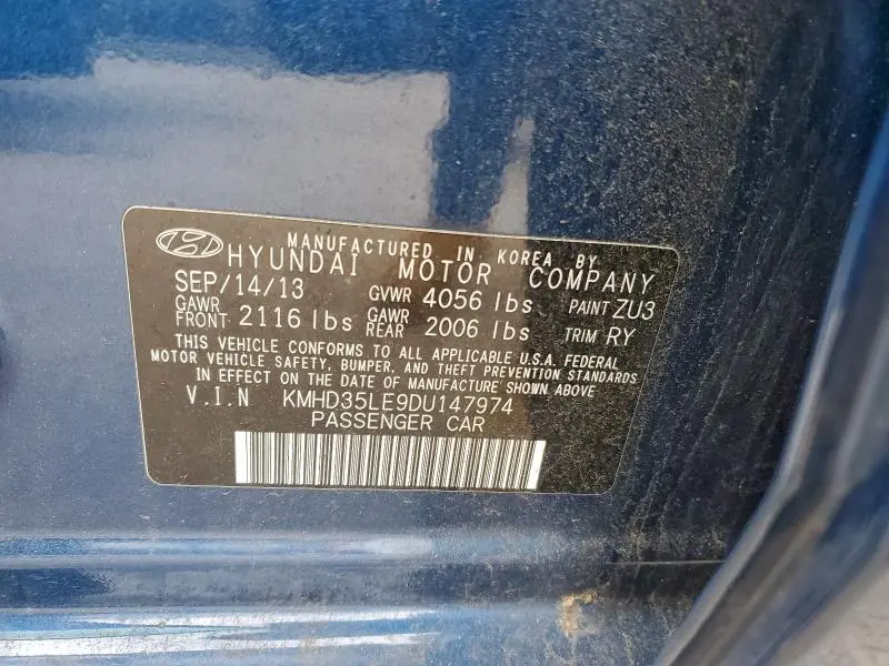 2013 HYUNDAI ELANTRA GT   
