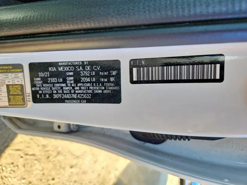 2022 KIA FORTE LXS  