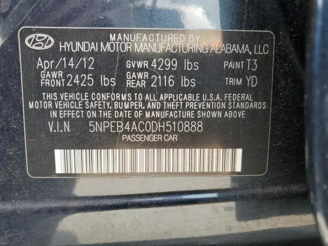 2013 HYUNDAI SONATA GLS  