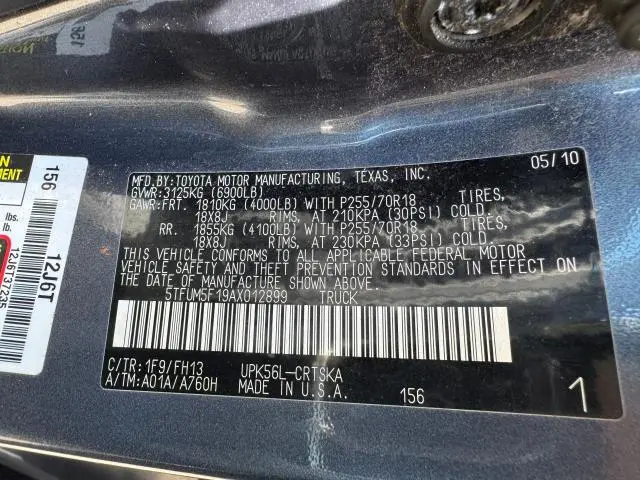 2010 TOYOTA TUNDRA DOUBLE CAB SR5  