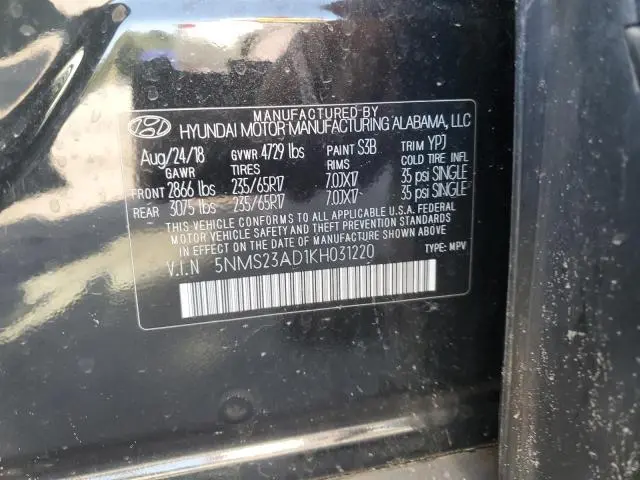 2019 HYUNDAI SANTA FE SE  