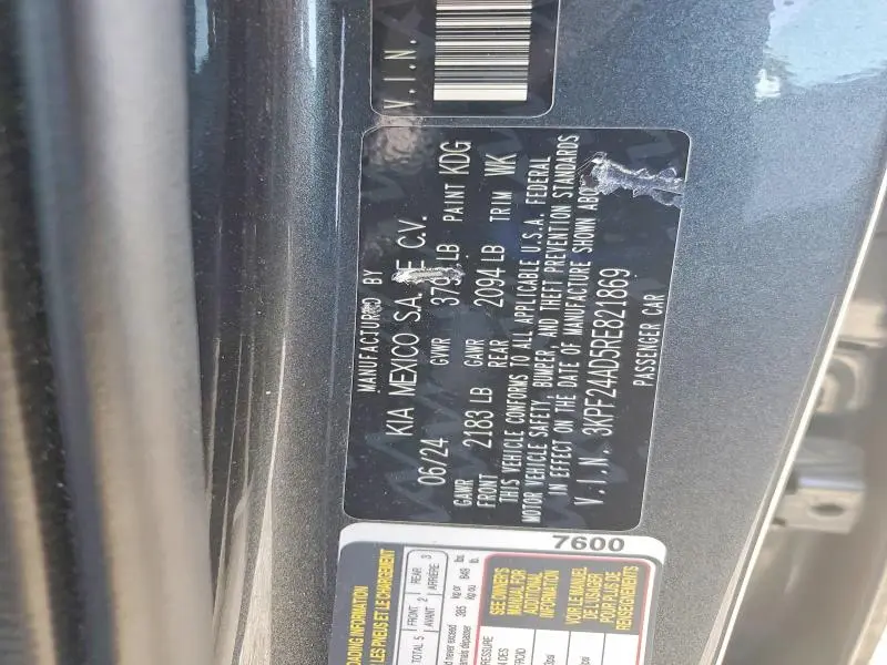 2024 KIA FORTE LX  
