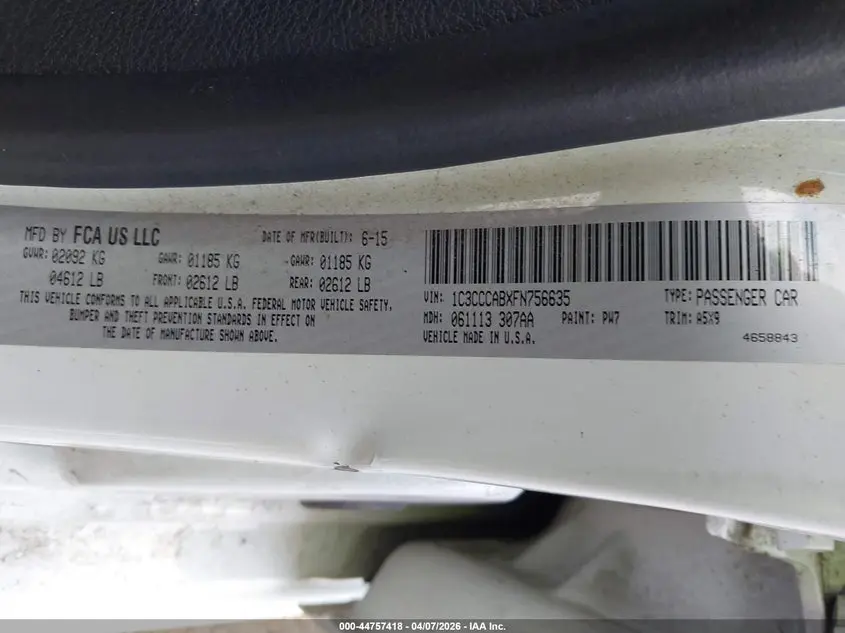 2015 CHRYSLER 200 LIMITED