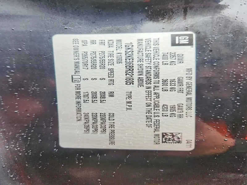 2011 GMC YUKON XL K1500 SLT  