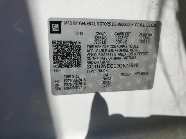 2018 GMC SIERRA K1500 SLT  