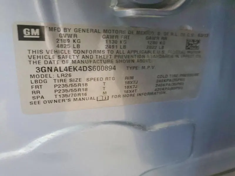 2013 CHEVROLET CAPTIVA LTZ  