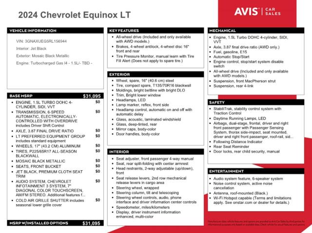 2024 CHEVROLET EQUINOX LT