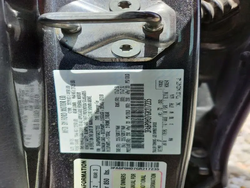 2016 FORD FUSION SE  