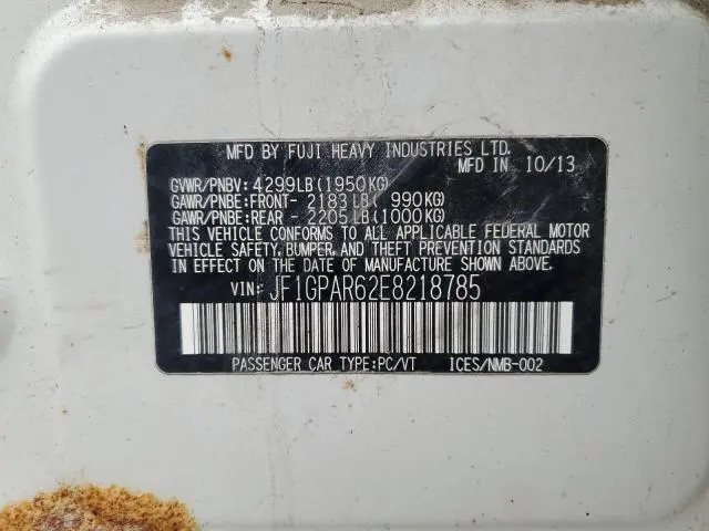 2014 SUBARU IMPREZA SPORT LIMITED  