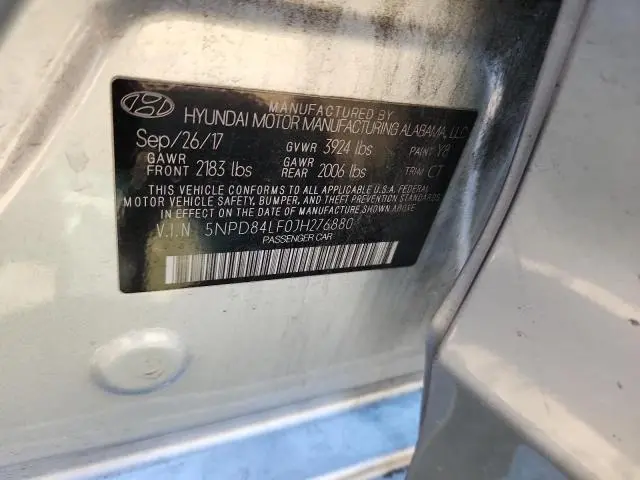 2018 HYUNDAI ELANTRA SEL  