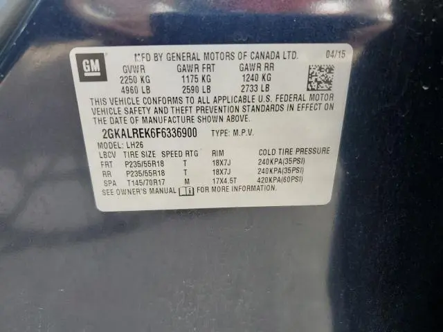 2015 GMC TERRAIN SLE  