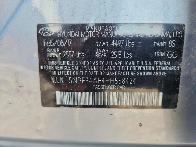 2017 HYUNDAI SONATA SPORT  