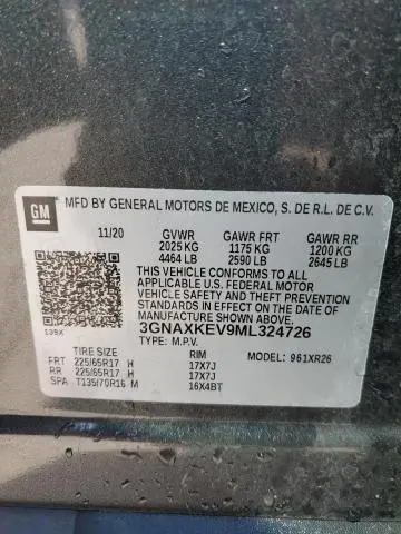 2021 CHEVROLET EQUINOX LT  